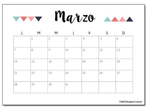 Imprimible Gratuito Calendario Para Marzo 2016 Blogs De Madres Y Bebes