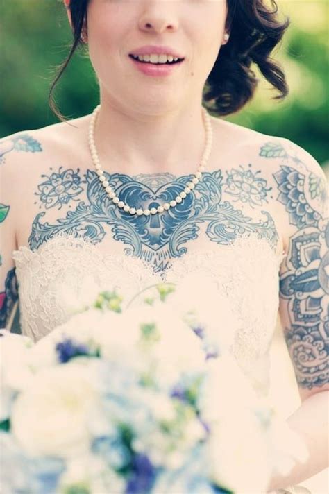 15 Stunning Tattooed Brides Brides With Tattoos Wedding Tattoos Bride