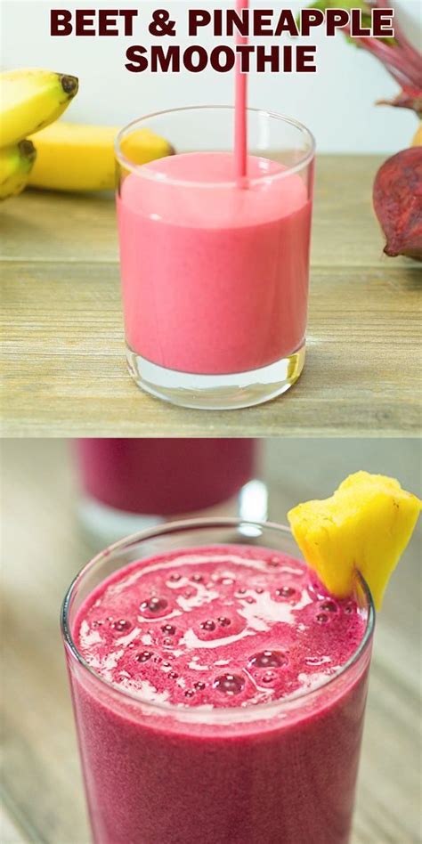 Red Beet Smoothie A Delicious And Healthy Smoothie Made With Bananas Beets Pineapple And