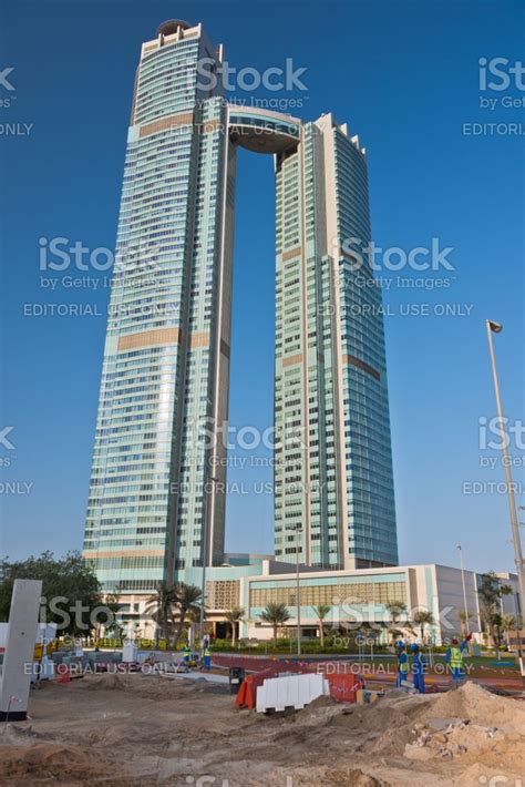 Tall Buildings Under Construction In Abu Dhabi Uae Stock