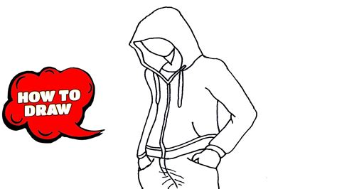 How To Draw A Hoodie On A Person Person Wearing Hoodie Drawing Youtube