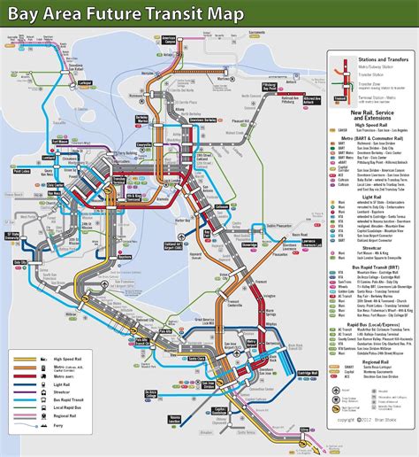 Muni Transit Map San Francisco Mass Transit Map California Usa