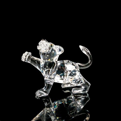 Swarovski Crystal Figurine Lion Cub Lion And Unicorn