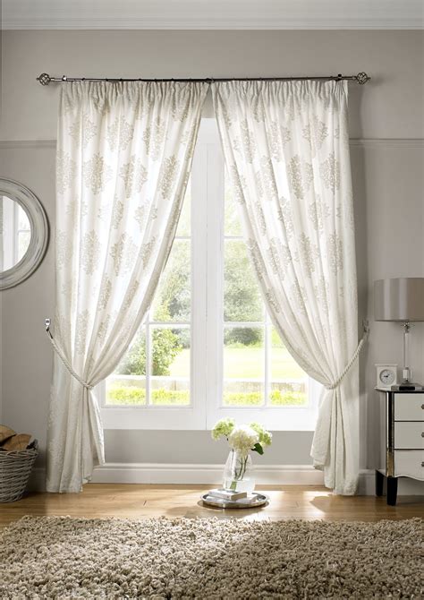 Elegant Cream Velvet Voile Curtains