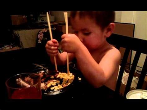 Maybe they're unique chopsticks because of their modern, funky or interesting design. Steven trying to eat with chopsticks,very funny - YouTube