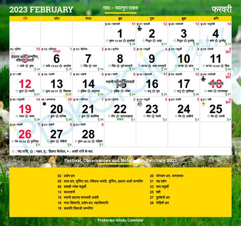 February Days List In Hindi 2024 New Top Awesome Incredible February