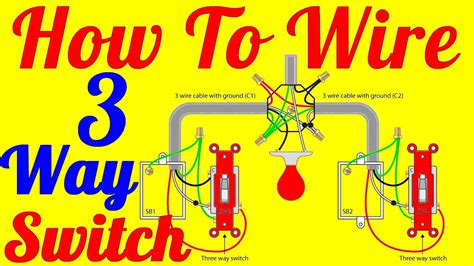 How to wire a 3 way dimmer switch. Three Way Light Switching | Intermediate Switch - Youtube ...