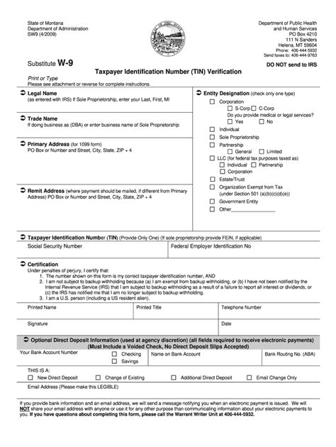 W9 Form 2023 Montana Fill Out And Sign Online Dochub