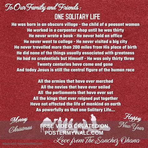 One Solitary Life Poem Printable