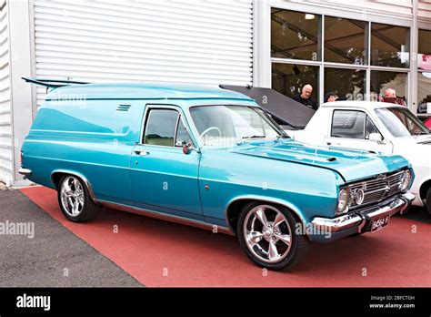 Automobiles Australian Made Hr Holden Panel Van Displayed At A Motor Show In Melbourne