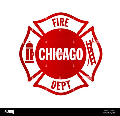 Chicago Fire Department Metallic Illustration Stock Photo Alamy