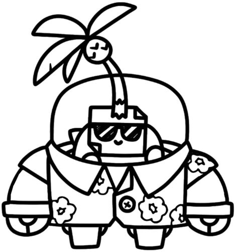 Dibujos para imprimir brawl stars. Coloring page Brawl Stars May 2020 Update : Tropical Sprout 8