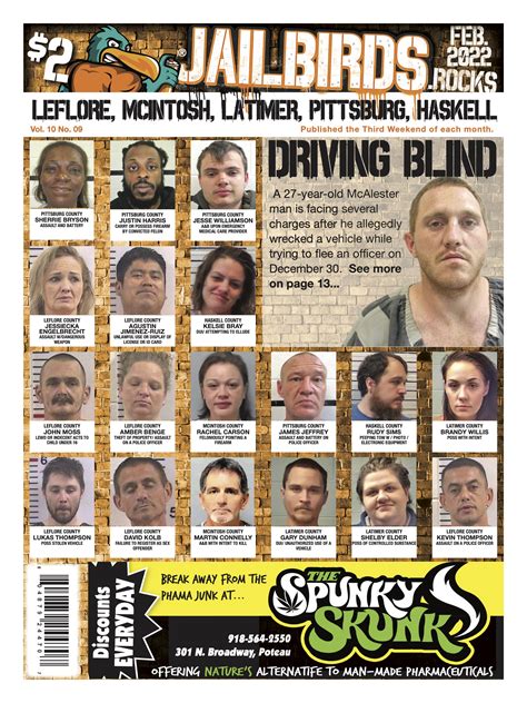 LEFLORE, MCINTOSH, LATIMER, PITTSBURG, HASKELL - February 2022 - JAILBIRDS