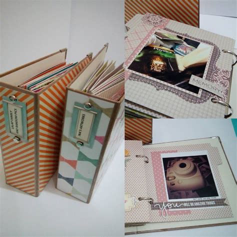 Diy Mini Scrapbook Album And Some Of The Pages Inside Mini Scrapbook Album Mini Scrapbook