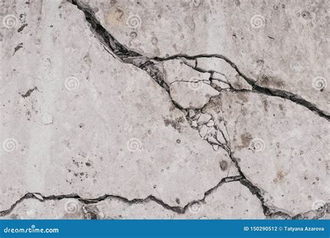 Crack Concrete Wall Old Dirty Cracked Wall Texture Gray Stone