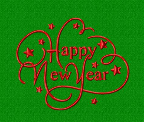 Happy New Year Embroidery Design New Year Machine Embroidery Etsy
