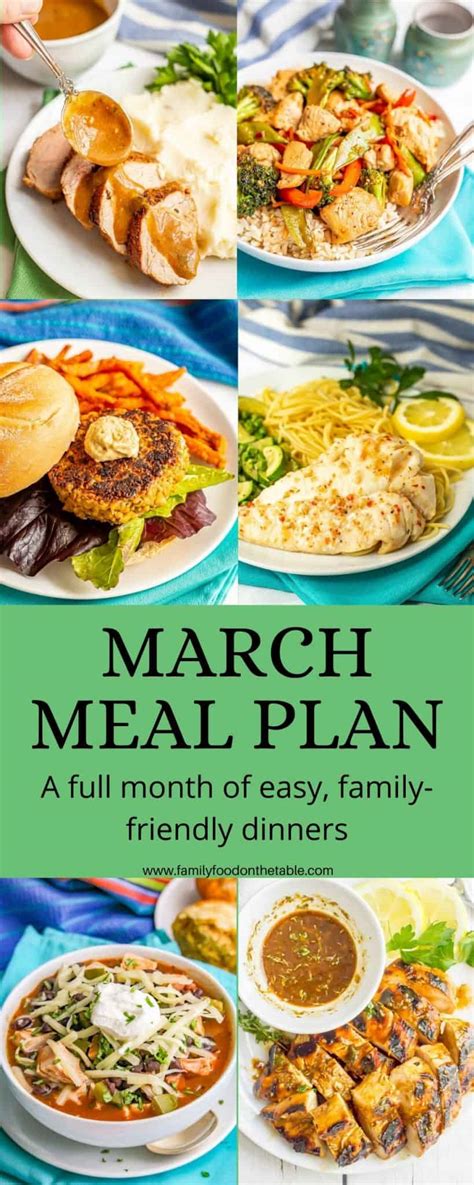 March Meal Plan Family Food On The Table