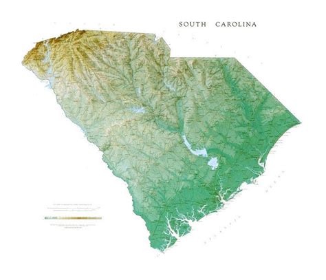 Large South Carolina Wall Map Wall Maps South Carolina County Map