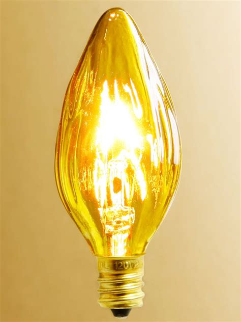 Amber Candelabra Base Light Bulb 25 Watt Filament Bulb Lighting