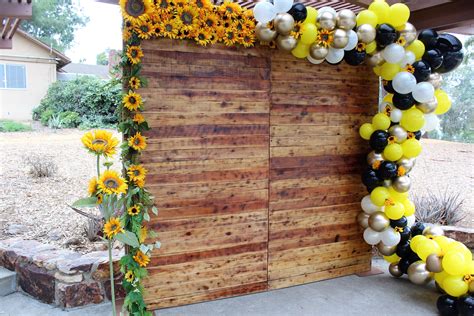 Sunflower Backdrop Sunflower Party Sunflower Themed Wedding
