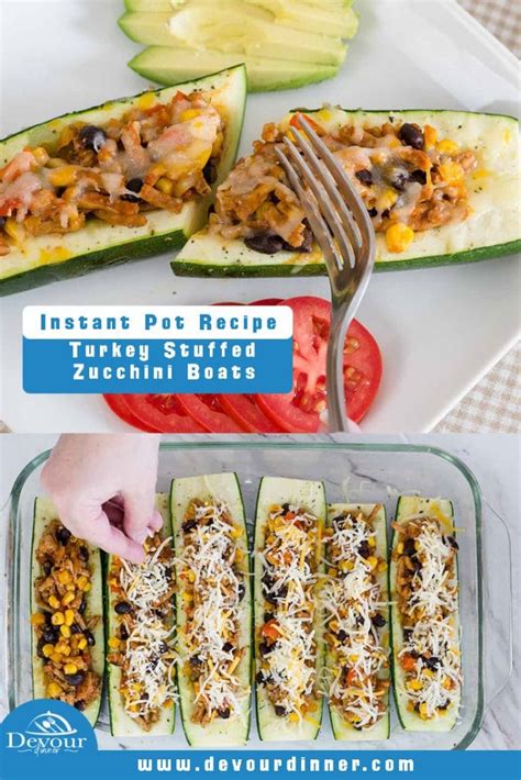 These taco zucchini boats are the perfect use for the abundance of summer zucchini. Easy Taco Stuffed Zucchini Boats | Devour Dinner | Instant ...