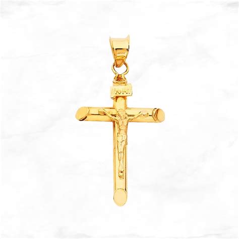 14k Gold Crucifix Etsy
