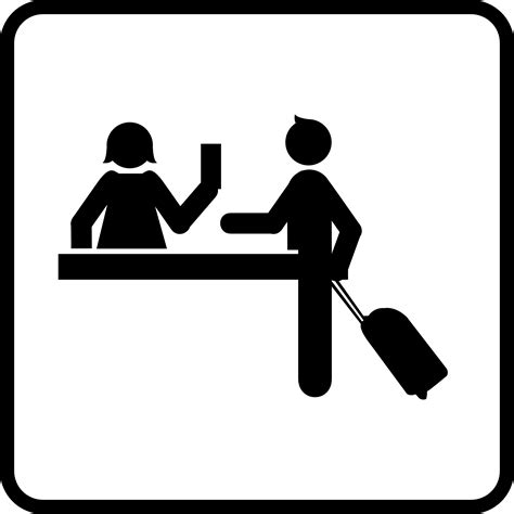 Receptionist Hotel Check In Clip Art Reception Png Download 1920