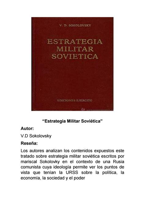 Estrategia Militar Soviética By Biblioteca General Y Aula Virtual Del