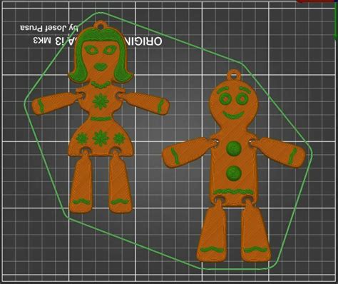 Stl File Articulated Gingerbread People・3d Printing Idea To Download・cults