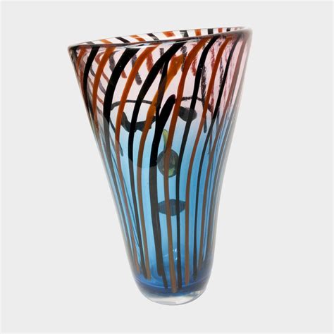 Modernist Murano Blown Art Glass 3d Abstract Portrait Face Vase Italy At 1stdibs