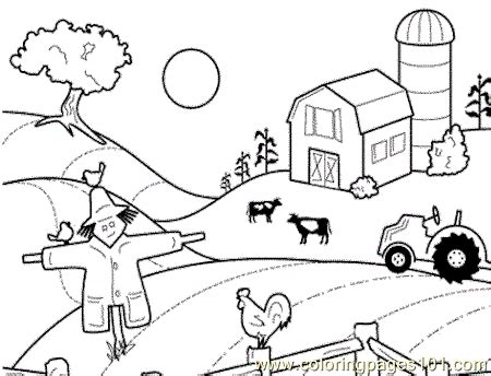 Farm and livestock animals for coloring. Coloring Pages Farm house (Birds > Chicks, Hens and ...
