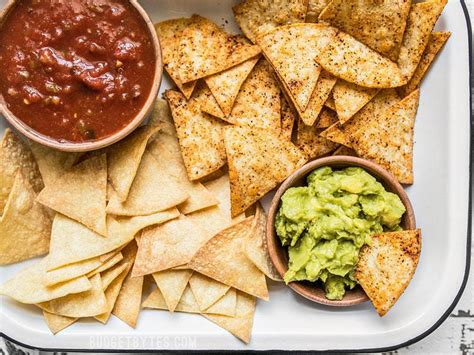 Start with combining any dry ingredients, and then add the wet. Homemade Oven Baked Tortilla Chips - Budget Bytes