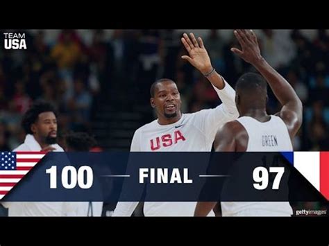 France wins first in the tokyo 2020 olympics. USA vs France - Team USA Basketball 2016 vs France - Rio ...
