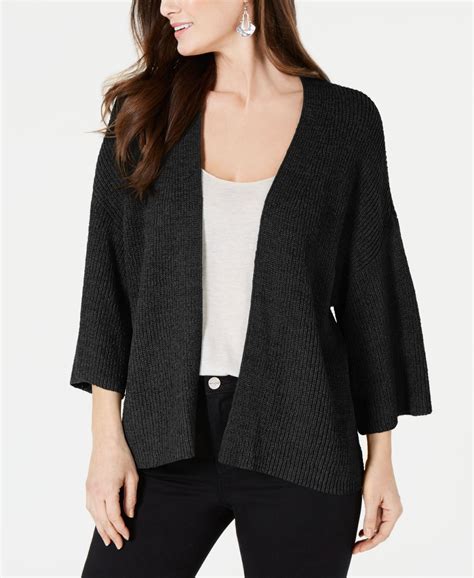 Style And Co Women Size Medium M Black Cardigan Sweater Canerra