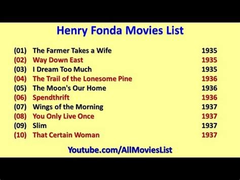 Henry Fonda Movies List YouTube