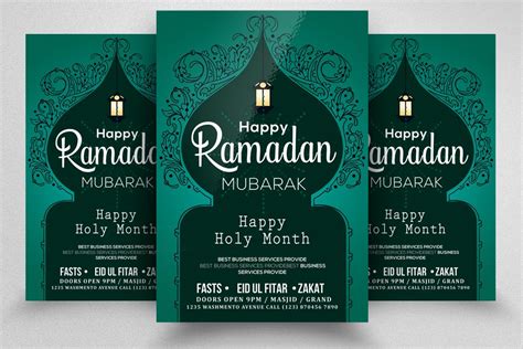 Ramadan Mubarak Flyer Templates Flyer Templates Creative Market