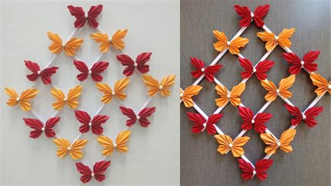 If you make butterfly canvas wall art using this tutorial, please share a photo in our amazing cricut facebook group, or tag me on social media with #makershowandtell or. Paper Butterfly Wall Hanging 2 - DIY Easy Hanging Paper ...