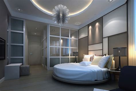 I love the white ceiling with a black outline pattern. Wow! 101 Sleek Modern Master Bedroom Ideas (Photos)