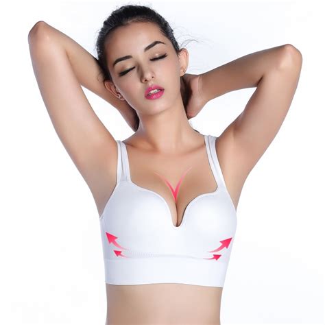 sexy women push up bra shakeproof fitness bra wireless crop padded brassiere bra girl crop top