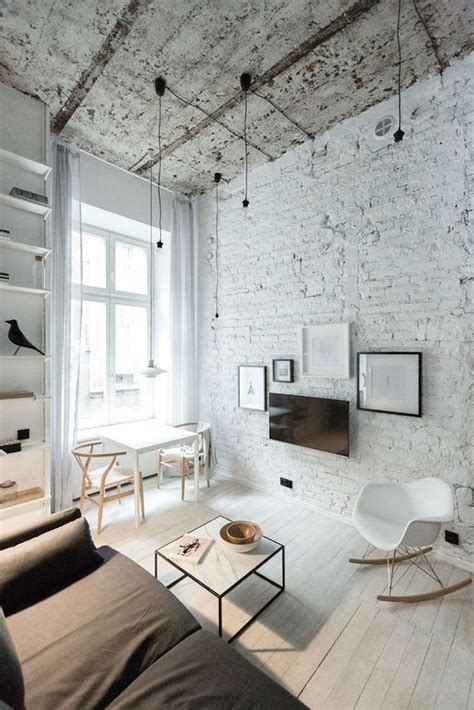 16 Brilliant Romantic Industrial Decor Inspiration Brick Living Room