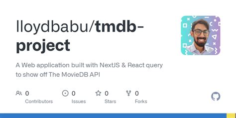 GitHub Lloydbabu Tmdb Project A Web Application Built With NextJS React Query To Show Off