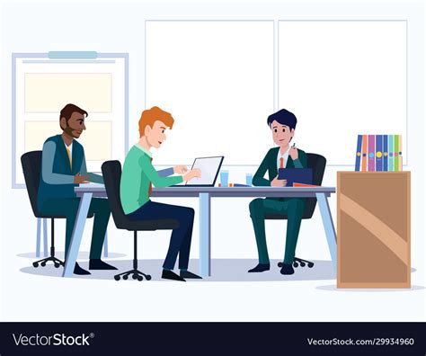 Business People Office Team Cartoon Characters Vector Image
