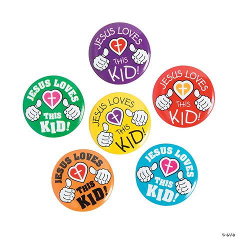 Jesus Loves This Kid Mini Buttons Discontinued