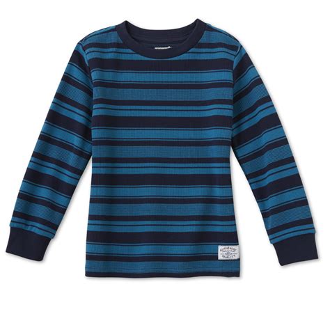 Toughskins Infant And Toddler Boys Long Sleeve Thermal T Shirt Striped