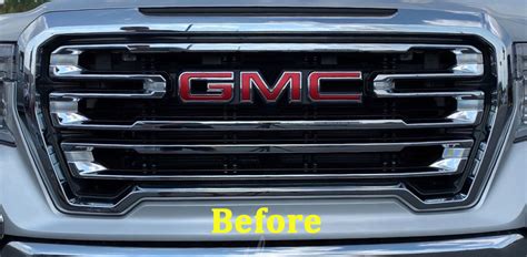 2019 2021 Gmc Sierra Chrome Grille Insert Overlay Trim Slt Only