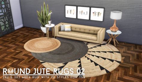 Round Jute Rugs By Peacemaker Ic Liquid Sims