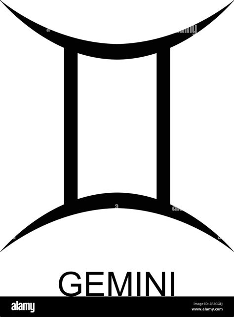 Vector Illustration Of Gemini Greek Zodiac Sign Symbol Stock Vector
