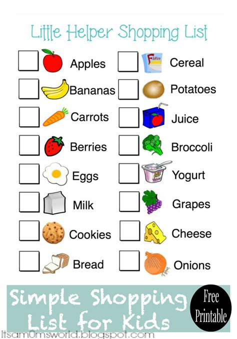 Its A Moms World Grocery Shopping Printable To Keep The Little Ones Busy