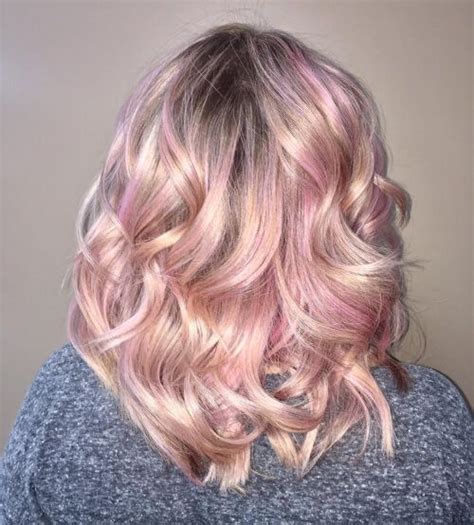 Lived In Rose Gold Balayage Hair Color Gold Hair Colors Hair Color