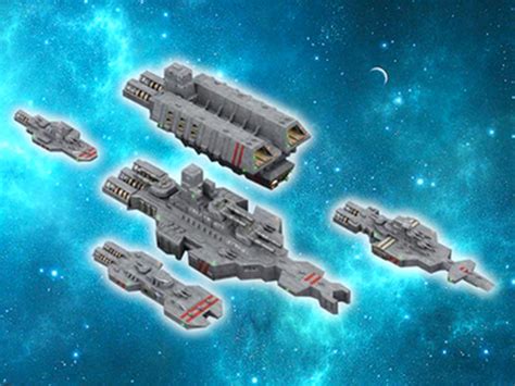 Stars Reach Spaceship Miniatures Commonwealth Fleet Pack 10